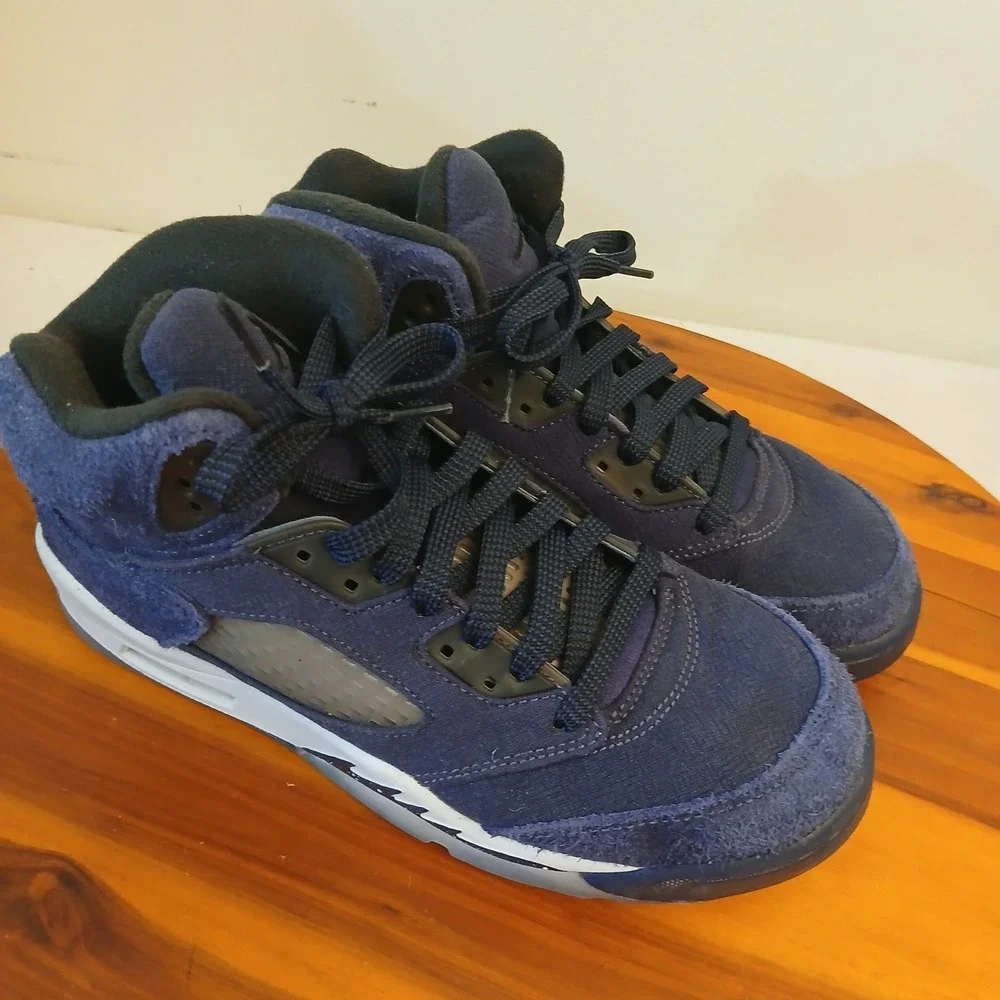 Jordan 5 Retro SE Midnight Navy Kids 6Y Blue Running Shoes Sneakers FN5452-400